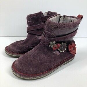 Stride Rite Medallion Collection Roslin Boots Purple Red Suede 7